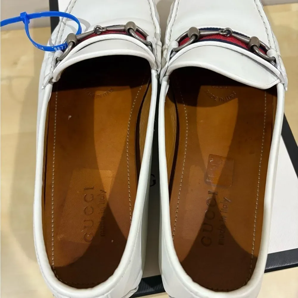 Gucci Driver Loafers White